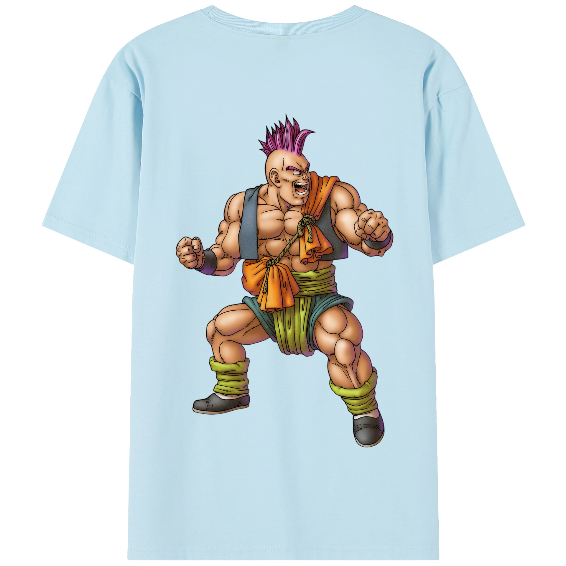 （画像用） ドラゴンクエスト Doragon Kuesuto Dragon Quest 綿100％半袖Tシャツ（背面プリント）